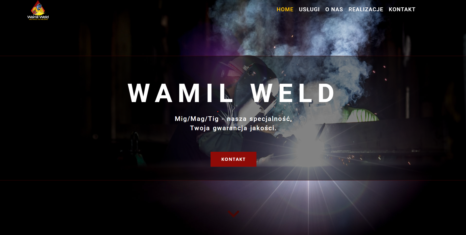 screenshot from the wamilweld.com website